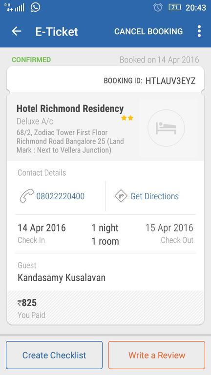Hotel Richmond Residency Bangalore Exterior photo